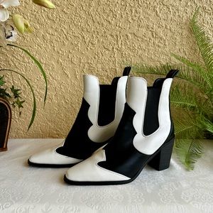 PrettyLittleThing brand B/W boots